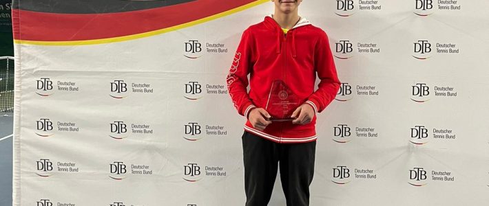 Tennis-Nachwuchsspieler Christopher Thies ist Eliteschüler des Jahres