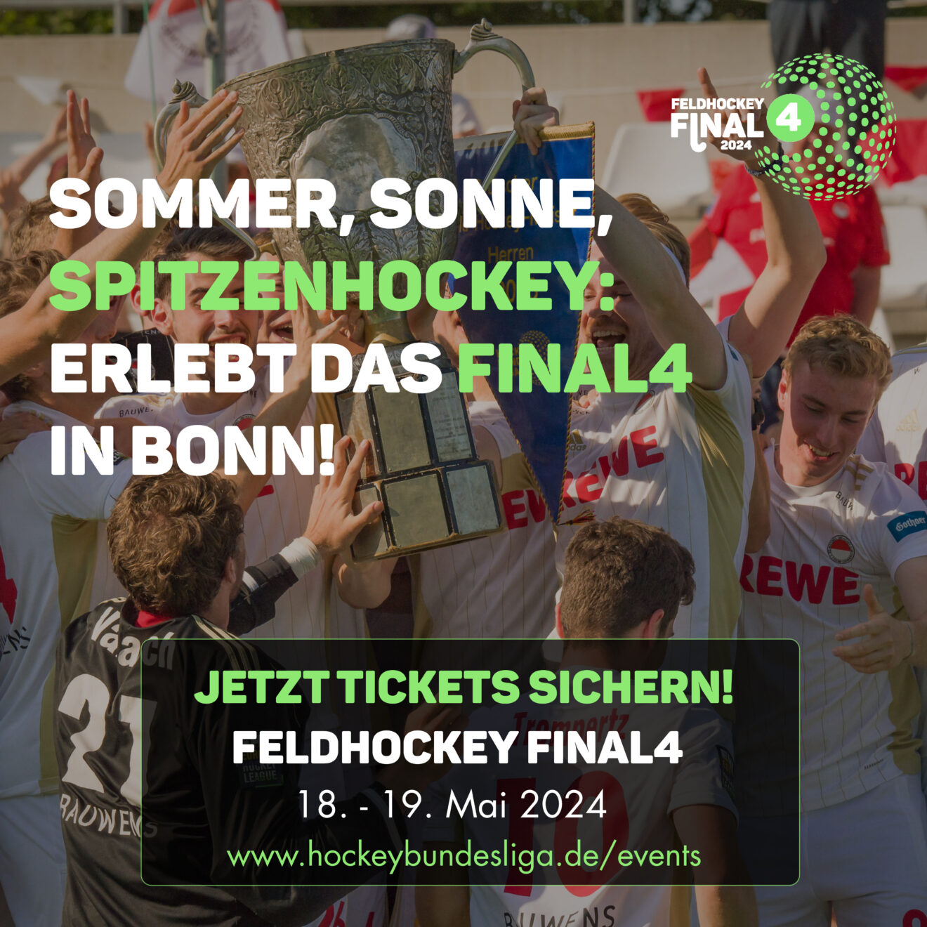 Feldhockey Final4 2024 am 18. und 19. Mai beim Bonner BTHV