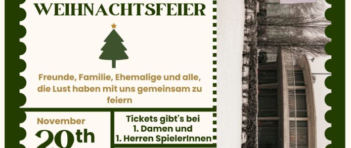 Afterparty Weihnachtsfeier unserer 1. Hockeyteams