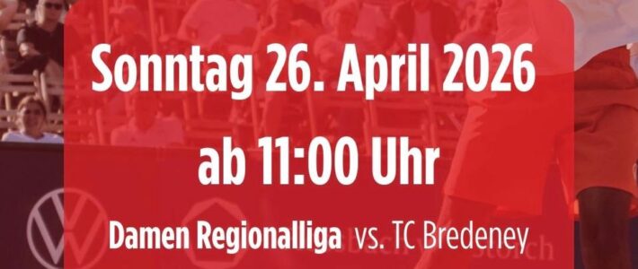 Start des Medenspielbetriebs mit hochkarätigen Regionalligaspielen der 1. Damen und der 2. Herren